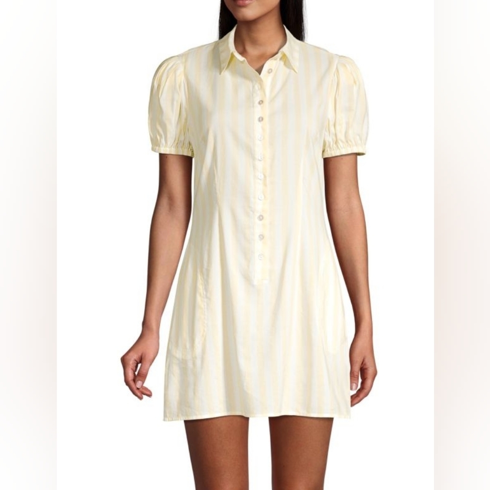 WeWoreWhat Elle Striped Mini Shirt Dress